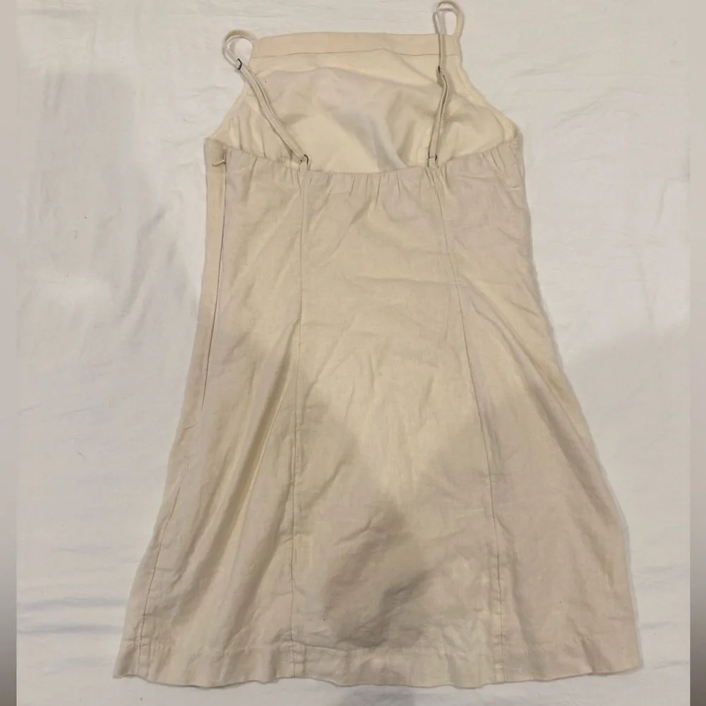 Abercrombie & Fitch Cream Linen Dress - Picture 3 of 6